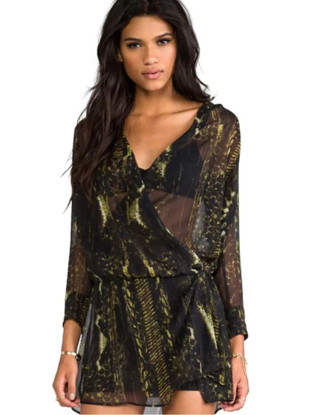 Iro Womens Kanter Silk-Blend Mini Dress, Black $630